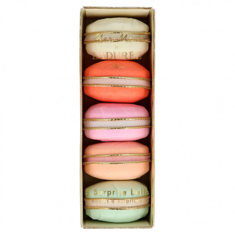 Шары с сюрпризом "Laduree Paris" в форме Macaron (в наборе 5 шт)
