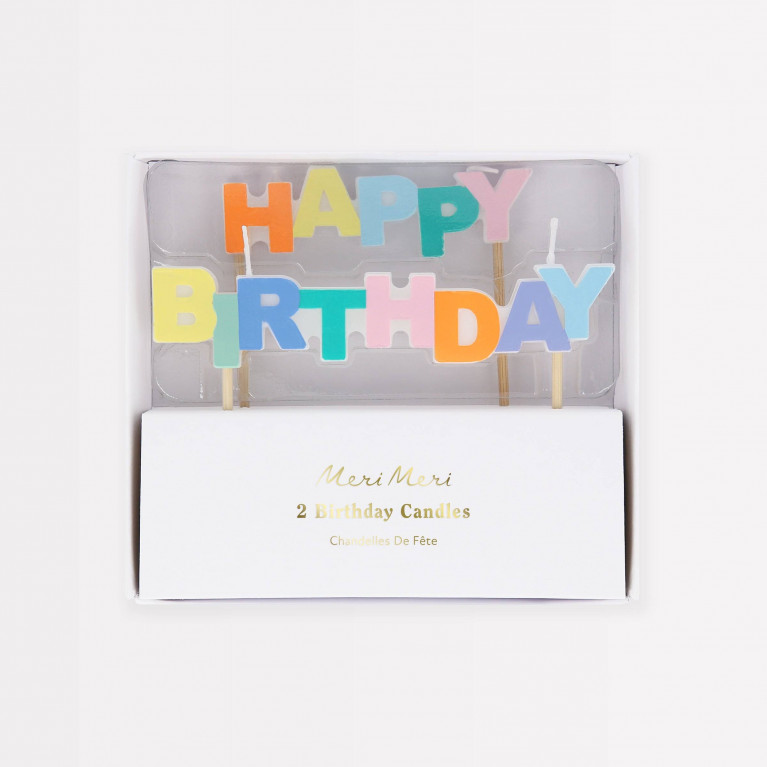 Свечи "Happy Birthday" (в наборе 2 шт)