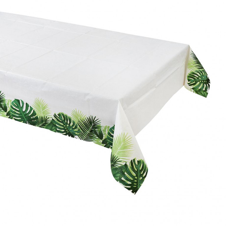 Скатерть бумажная с пальмовыми листьями, 180х120см
