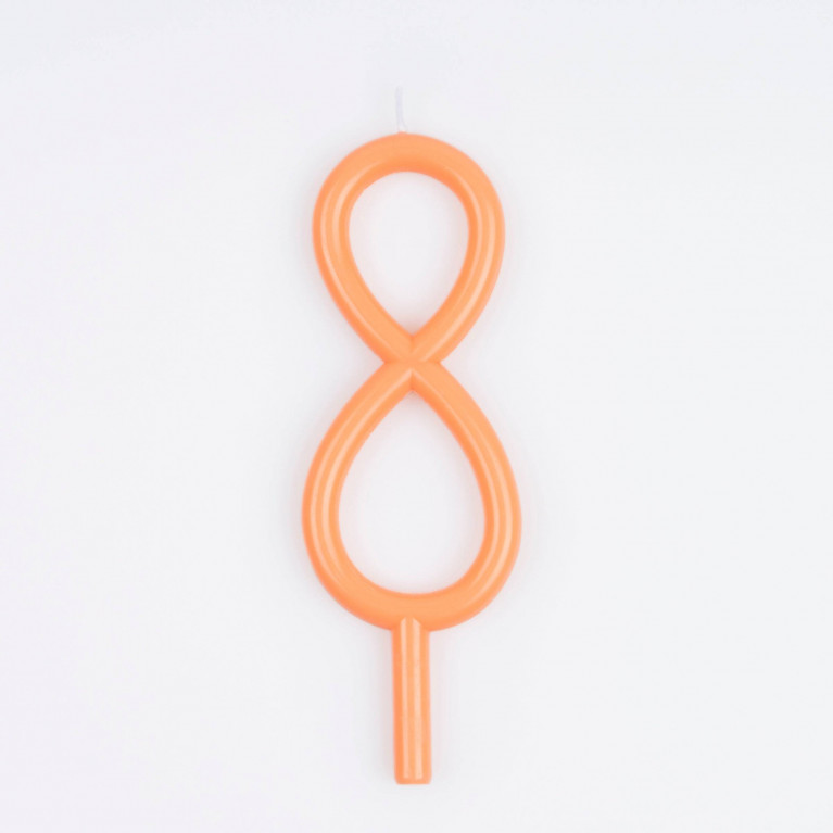 Свеча-цифра тонкая "8"