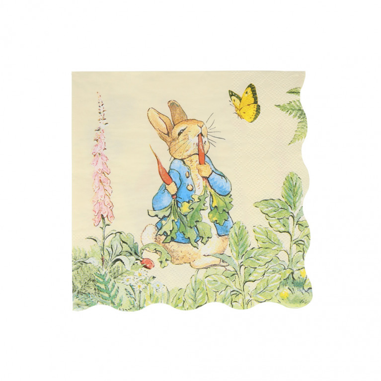 Салфетки «Кролик Питер в саду», большие, 16 шт
