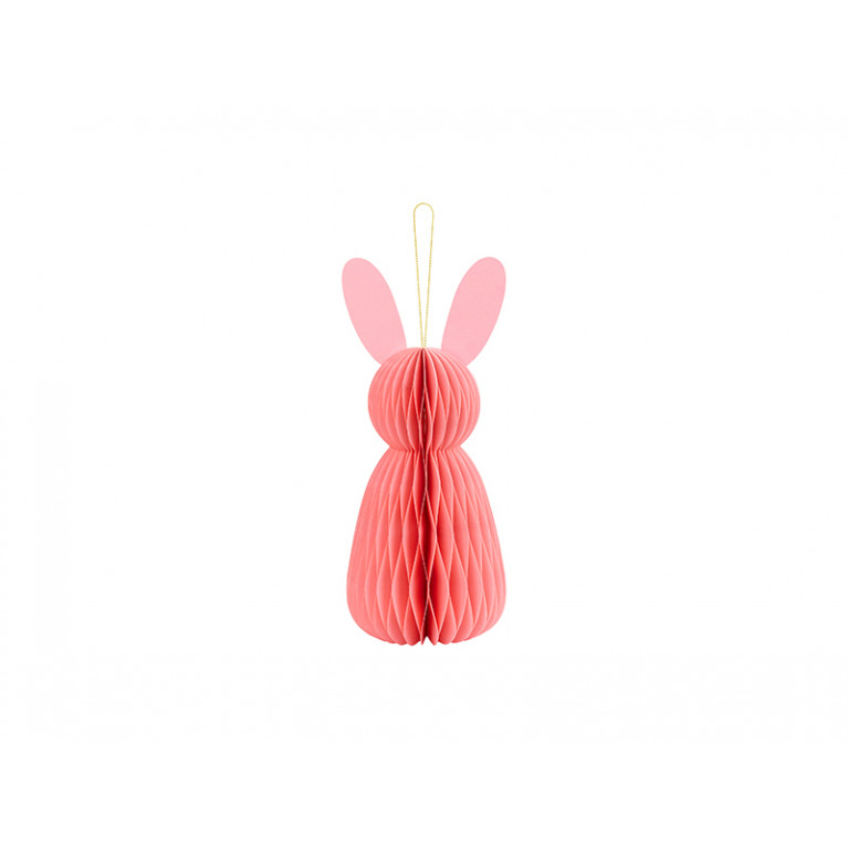 Фигура бумажная "Кролик", розовая, 30 см