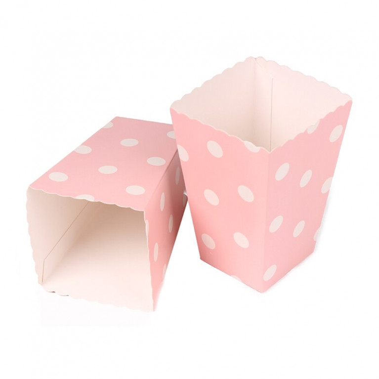 Коробочки для сладостей розовый горох, 4шт.