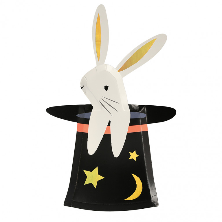 Тарелки в форме кролика в шляпе "Фокусы"