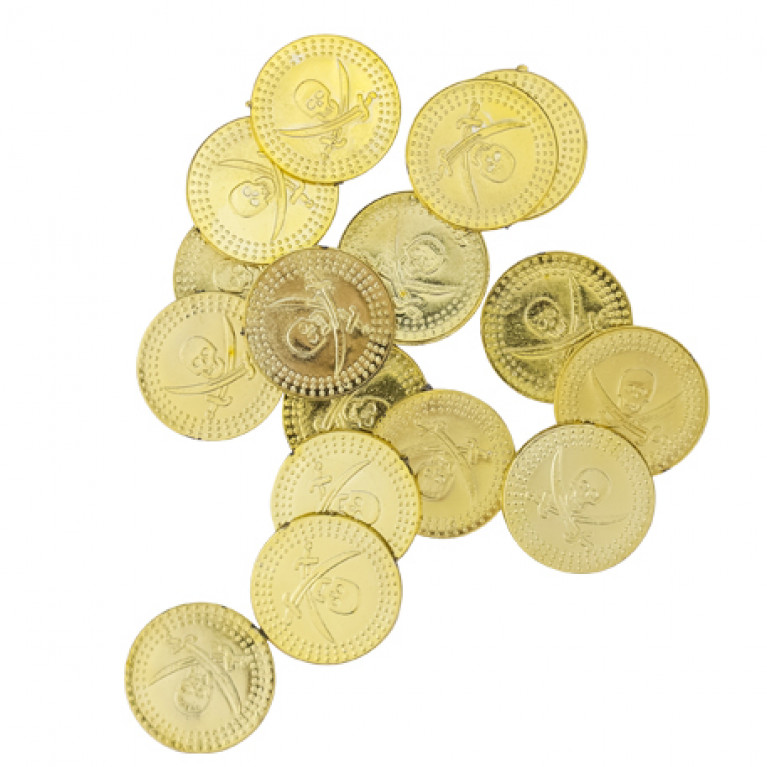 Монеты пиратские, 2.3см, 24шт.
