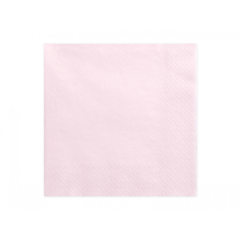 Салфетки бледно-розовые, 33x33см