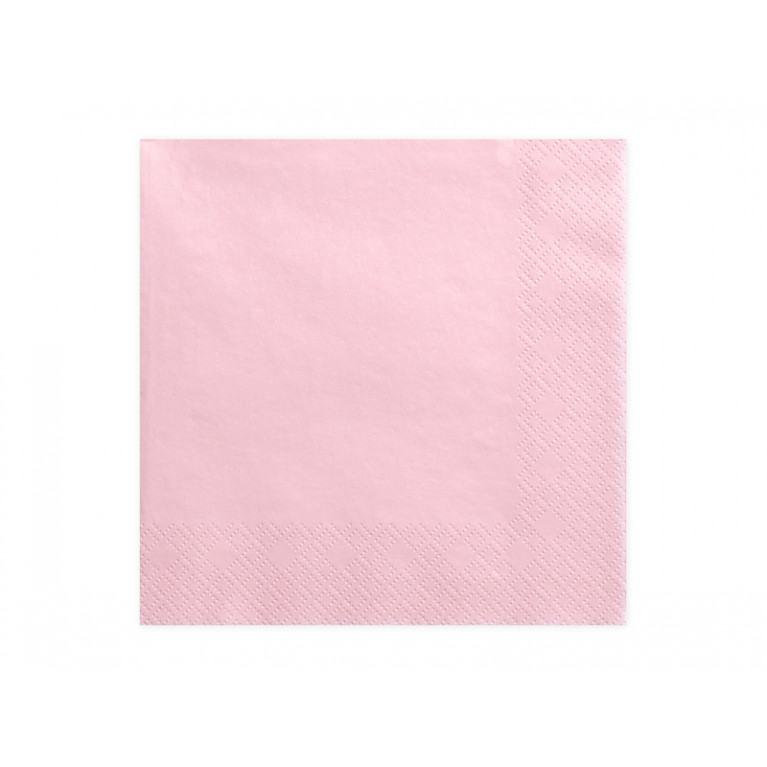 Салфетки светло-розовые, 20шт.